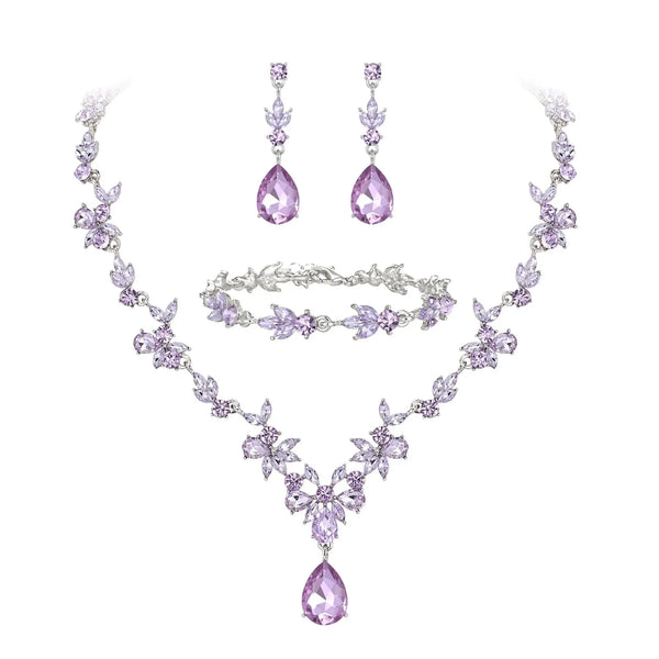 Luxury Tiaras Crown Jewelry Sets for Women Wedding Bridal Necklace Bracelet Earrings and Crown Party Birthday Gifts 4 pcs set